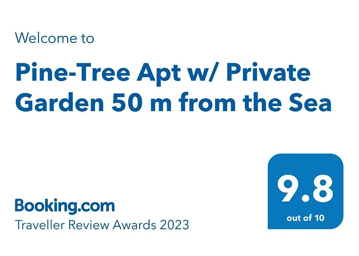 Pine-Tree Apt W/ Private Garden 50 M From The Sea